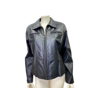 LEATHER LIMITED 100%‎ LEATHER WOMEN JACKET  XL
